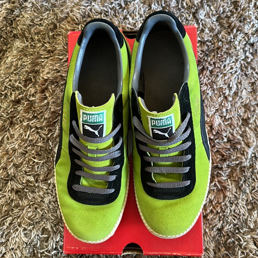 Puma Pele Brazil Soccer Limited Edition Suede Clyde Shoe Sneakers - Picture 3 of 6